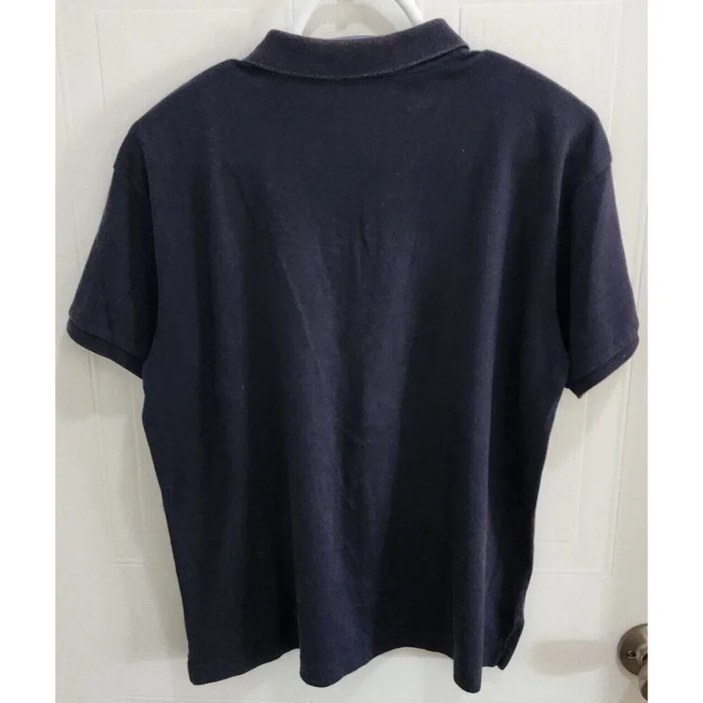 Polo Sport Ralph Lauren Blue Polo‎ Shirt Size M Red Pony Logo 100% Cotton